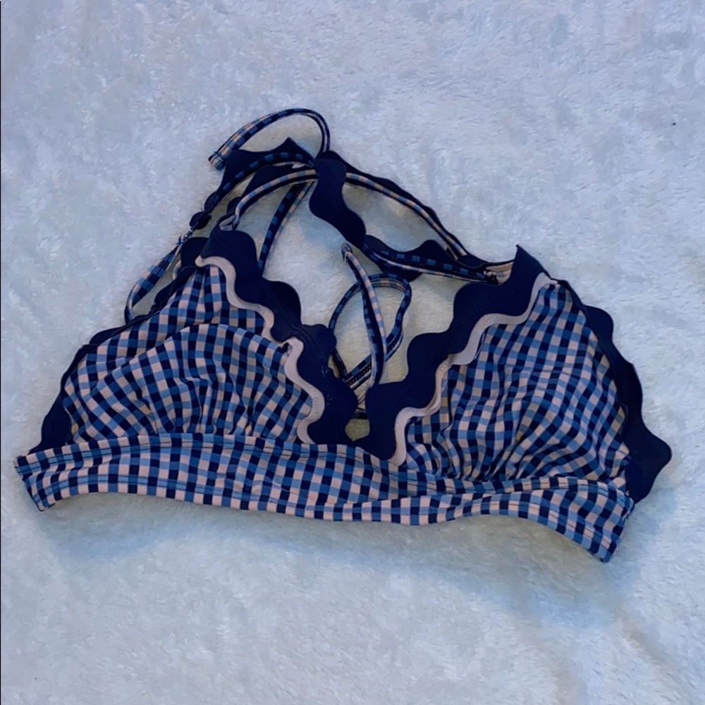 checker colored bikin top